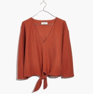 NWT Madewell Texture & Thread Tie-Front Top